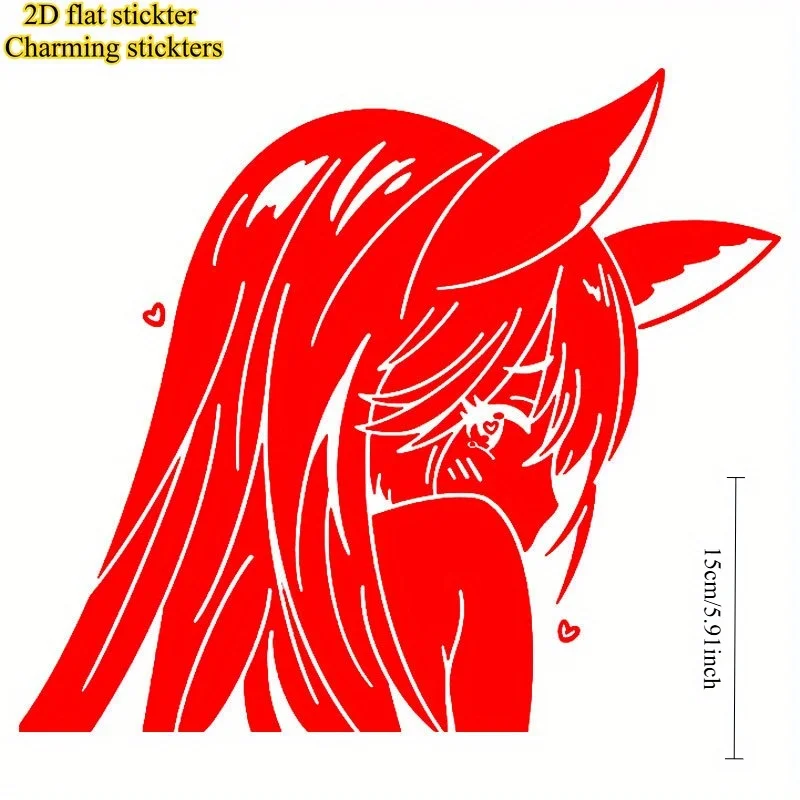 

1pc 2D Flat Japanese Anime Beauty Waterproof Vinyl Stickers for Car Windows Laptops Auto Parts