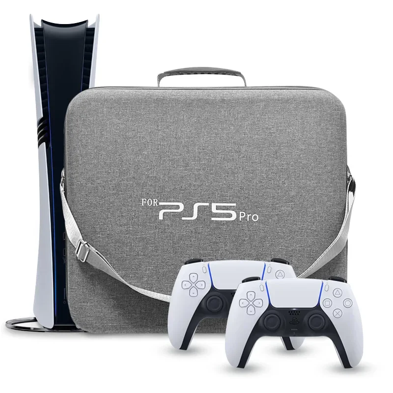 Storage Bag for PS5 Pro Console & Controller Accessories Portable EVA Case Shockproof and Anti-drop Storage Box