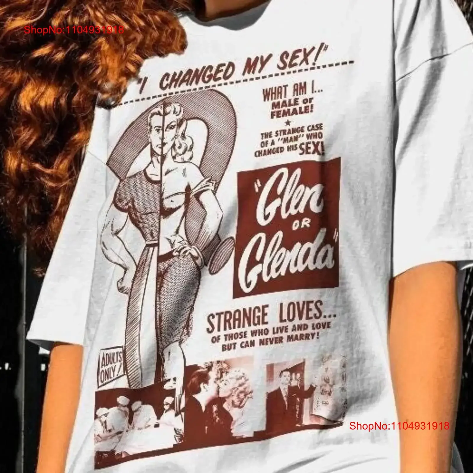 Camiseta con gráfico de Glen o Glenda, estilo vintage, película, Ed Wood, retro, transgénero, sudadera con capucha, Bela Lugosi, vintage, lavada, elegante
