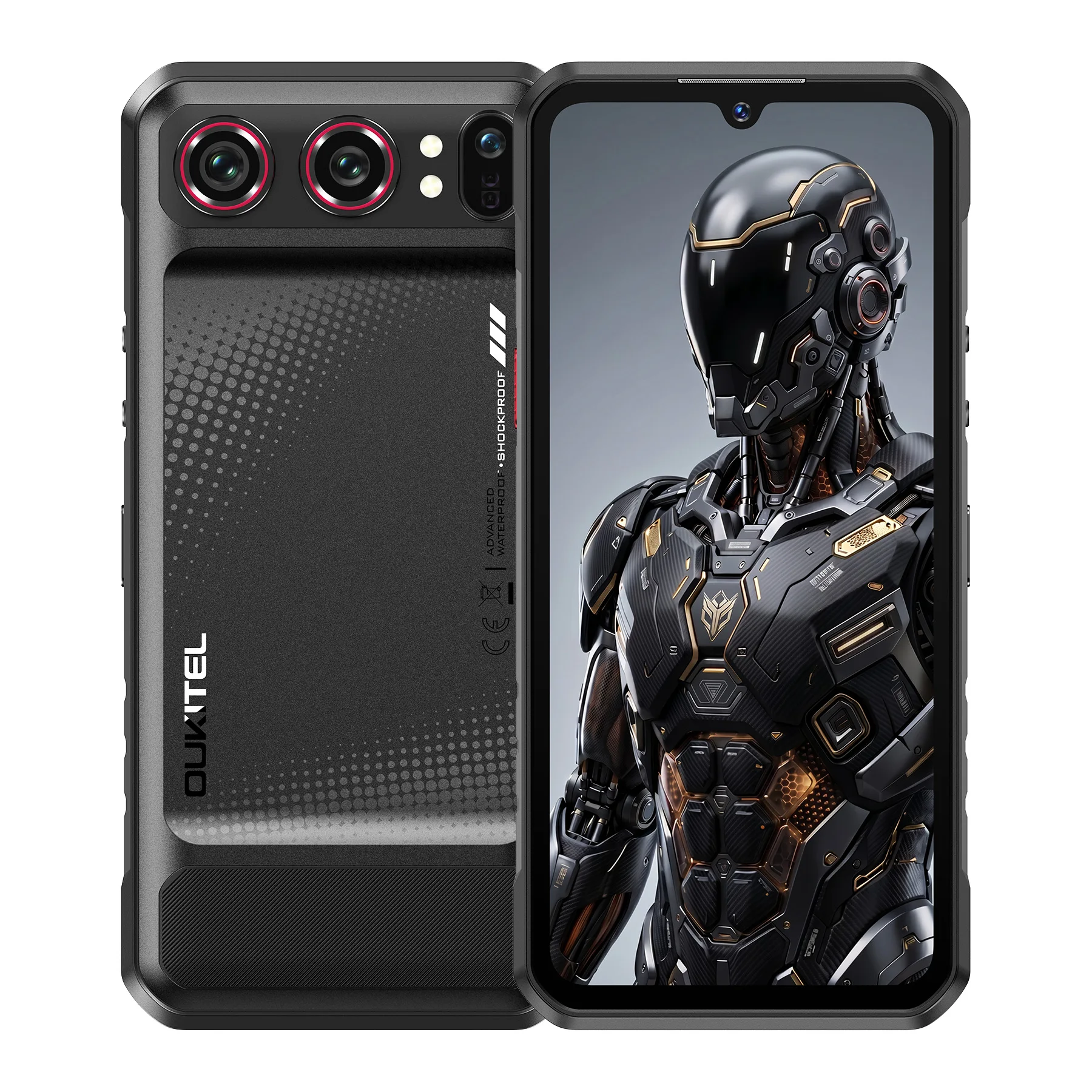 OUKITEL WP68 Air 5G robuuste smartphone, Dimensity 7025, 36GB(12+24) RAM 512GB ROM, 8000mAh silicium-carbon batterij, 45W snelladen, 6.88" 120Hz display, 64MP camera, NFC, IP68 IP69K MIL‑STD‑810H,