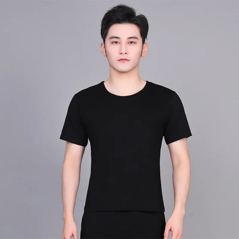 

Men's Latin Dance Costume Training Suit Sports Comfort Fabric Athletic Wear Suit Tops For Boys Exercise Room Performance