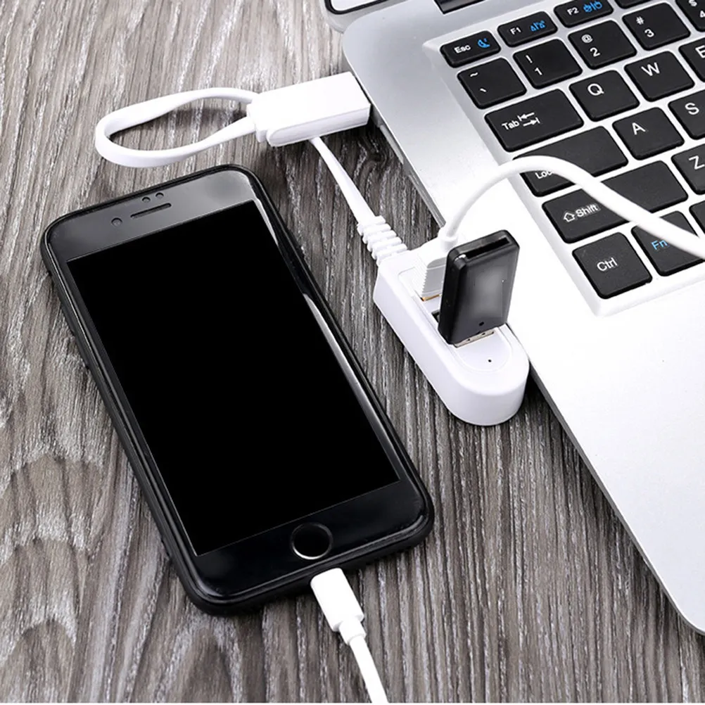 

Multi-Function Usb Hub 3A 0.25M White Compact Extension Line For Desktop Notebook Mini Portable Multi Port Hub