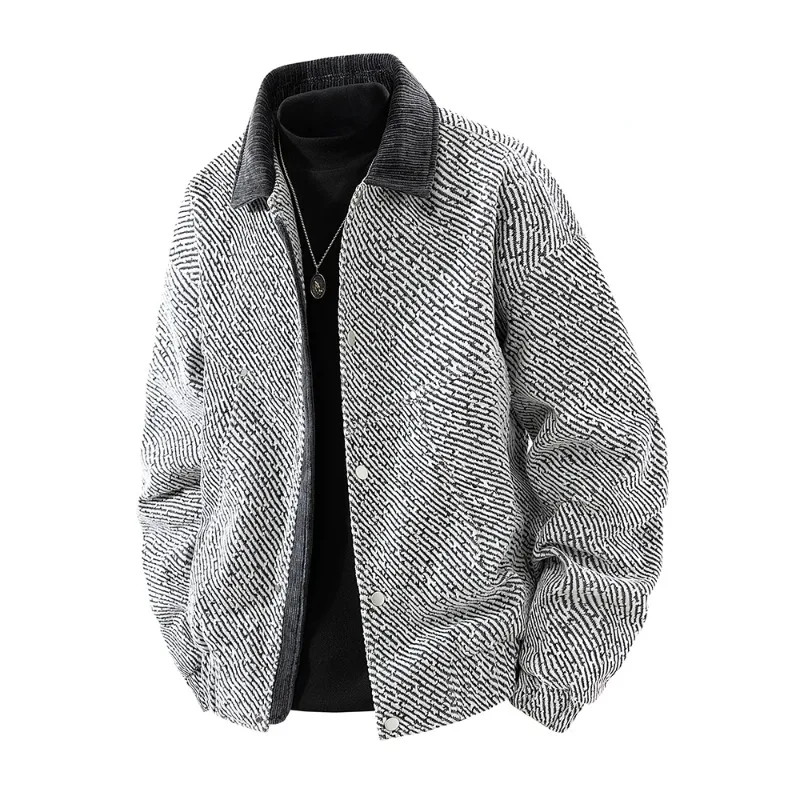 

Loose Fit Jacket Autumn Spring Youth Men's Fashion Texture Large Outerwear Casual Men Jacket Handsome and Comfortable Coat