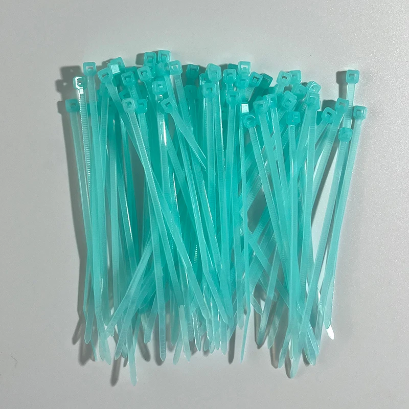 Lake blue/light blue nylon cable tie colored plastic cable tie 3 * 100MM