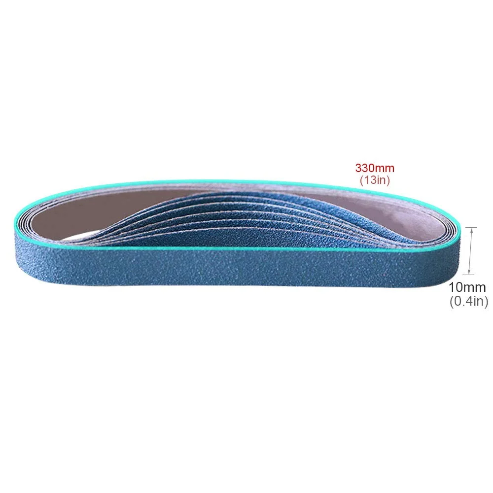 330*10mm/520*20mm/452*15mm/457*13mm Zirconia Sanding Belts,40/60/80/120 Assorted Grits, Belt Sander Tool for Woodwork Metal