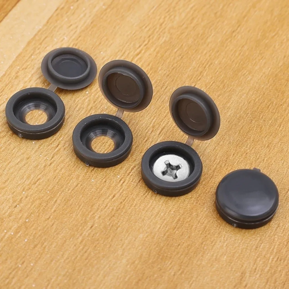 100 SZTUK Nowe Uniwersalne Osłonki Ochronne na Śruby Zatrzaskowe DIY Nakładki na Śruby Krzyżowe Składane Nakładki Zatrzaskowe Dekoracyjne Elementy Metalowe