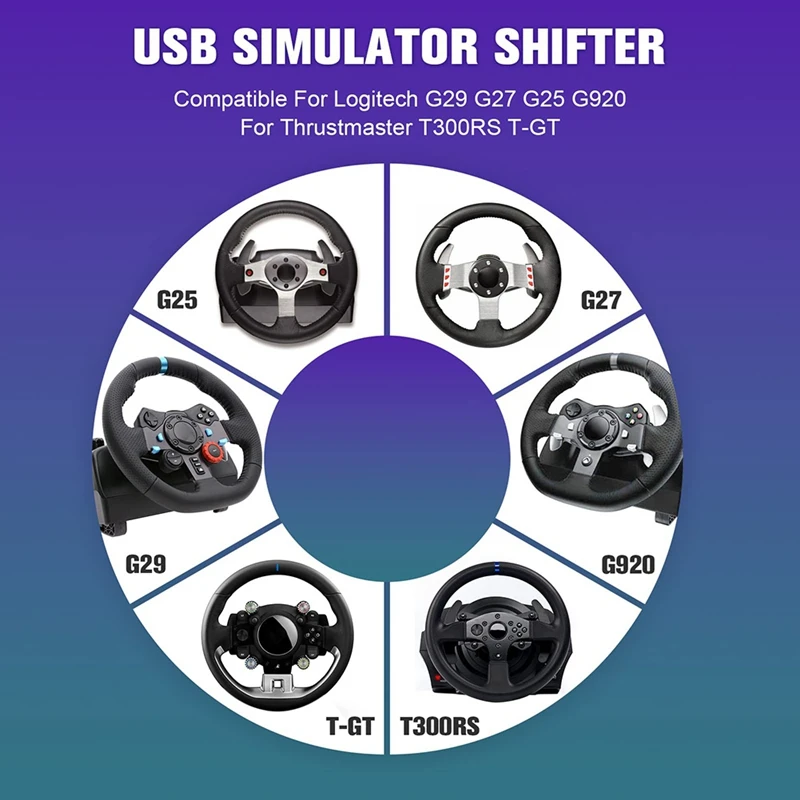 รายวัน 6 + R USB จําลอง Shifter สําหรับ ATS ETS ฝุ่น WRC Sim Racing เกม H เกียร์ Shifter สําหรับ Logitech G29 G27 G25 G920 T300RS/GT