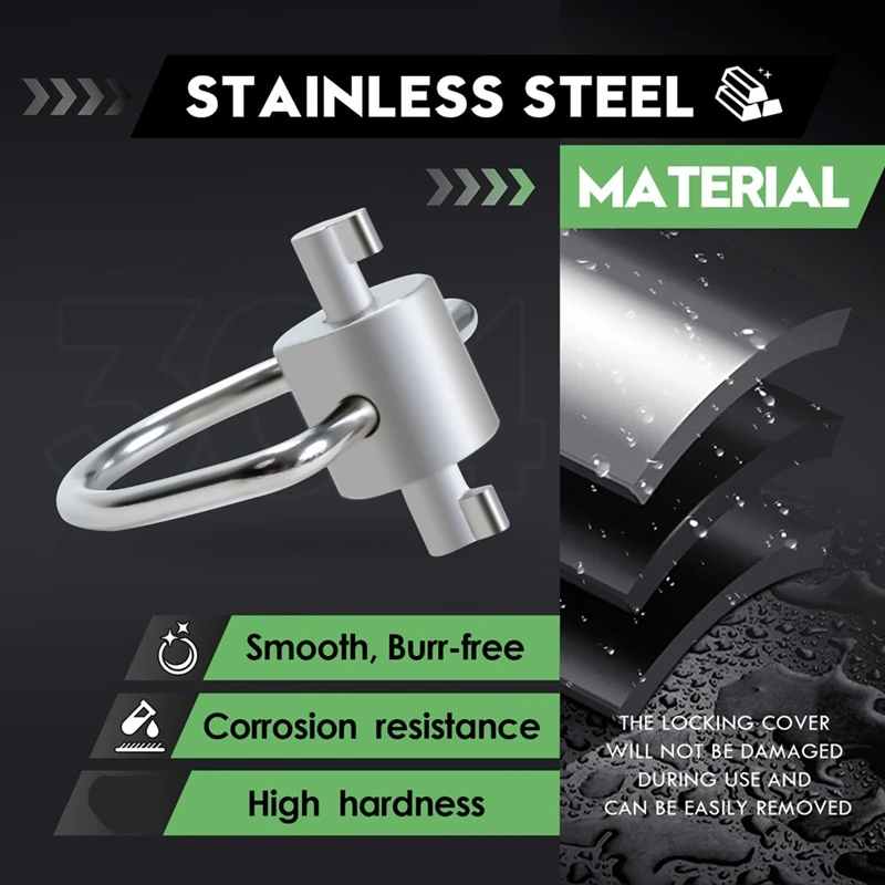 2-Pack HVAC Multi-Key Tool For HVAC 410A And R22 Refrigerant, For HVAC Installation And Removal, Refrigerator Lock Key