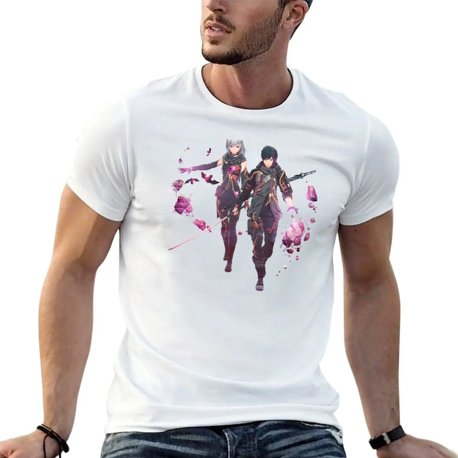

kasane randall and yuito character scarlet T-Shirt t shirt man plain t shirts for man graphic tees T-Shirt