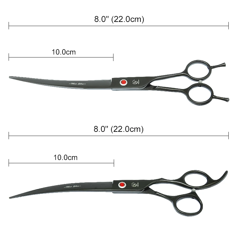 8 inch Meisha Dog Cat Hair Shears Japan Steel Pet Cutting Thinning Curved Grooming Scissors Fur Clipper Animals Supplies B0044A