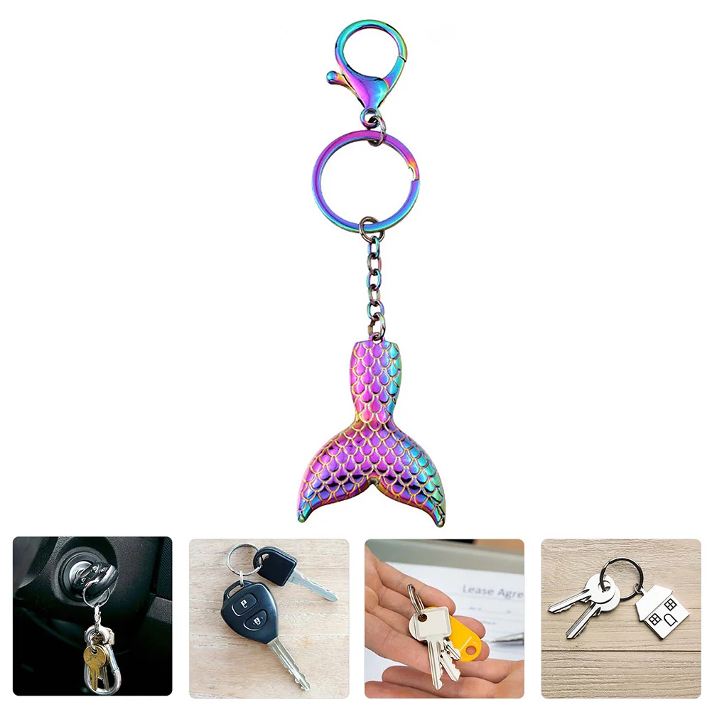 

Mermaid Keychain Ring Kid Wallet Keychains Animal Theme Car Luxury Accessories Bag Pendant