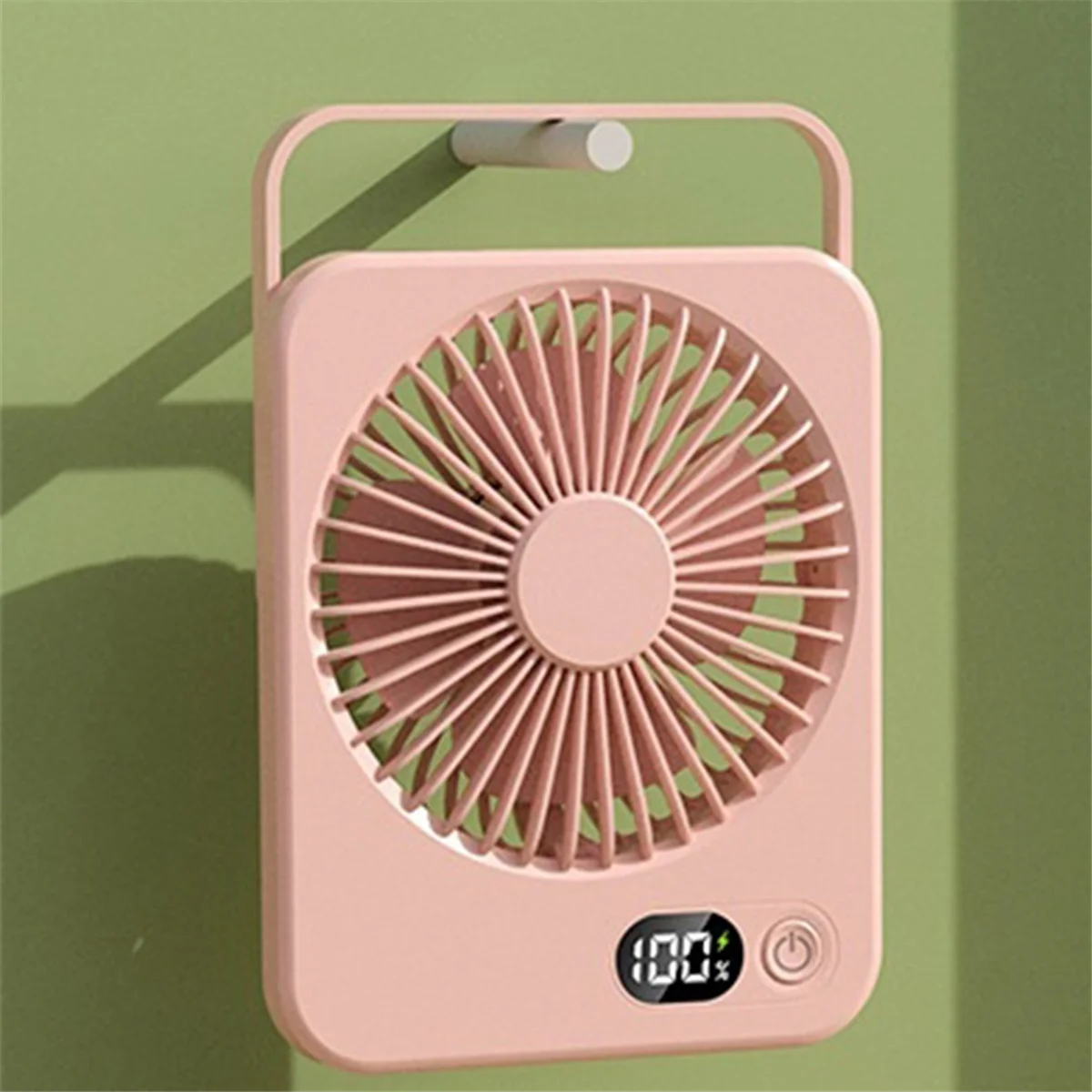 FZFZ مروحة مكتب محمولة USB قابلة للشحن 180 °   مروحة شخصية قابلة للطي مع شاشة عرض طاقة 5 سرعات طاولة فائقة الهدوء أ