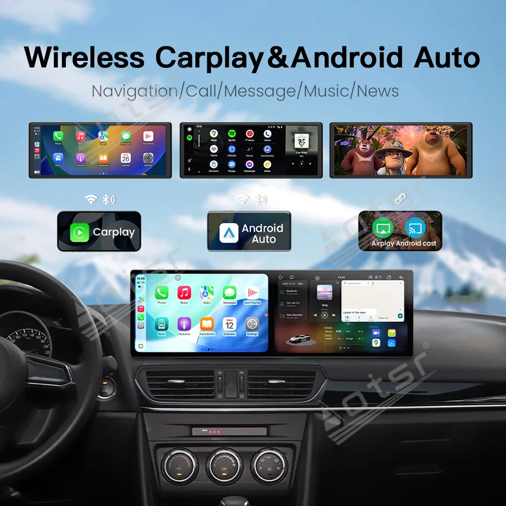 أندرويد 15 المزدوج 10.1 بوصة شاشة راديو السيارة مع Carplay نظام تحديد المواقع والملاحة لمازدا CX-4 2016-2021 الوسائط المتعددة رئيس وحدة ملحق #2