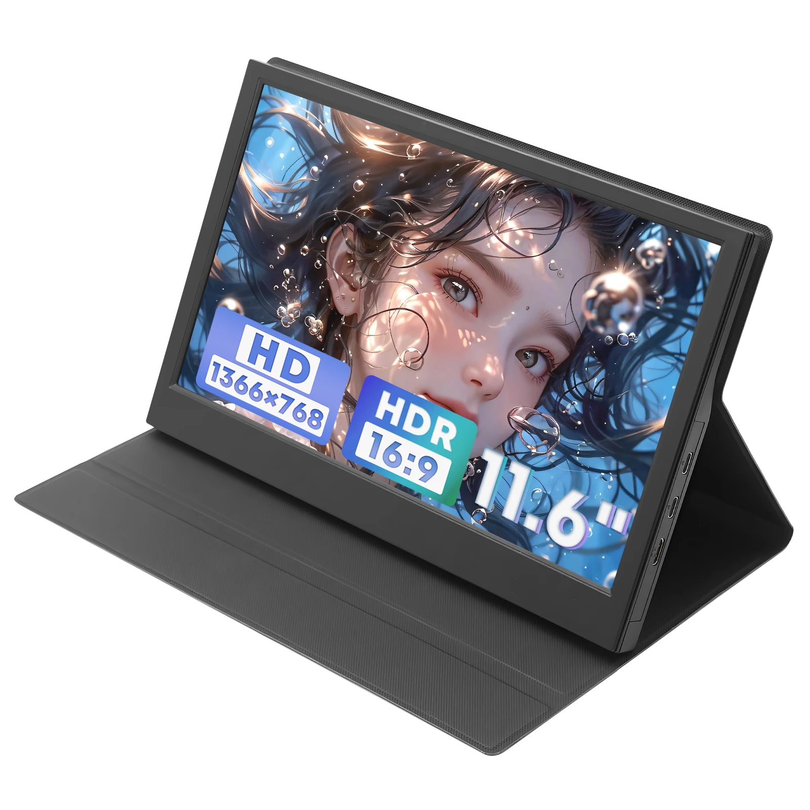 

Портативный монитор GBOLE, 11,6 дюйма, HD x 76, 8 IPS, с двумя портами HDMI, монитор для путешествий для Raspberry Pi/ноутбука/PS3