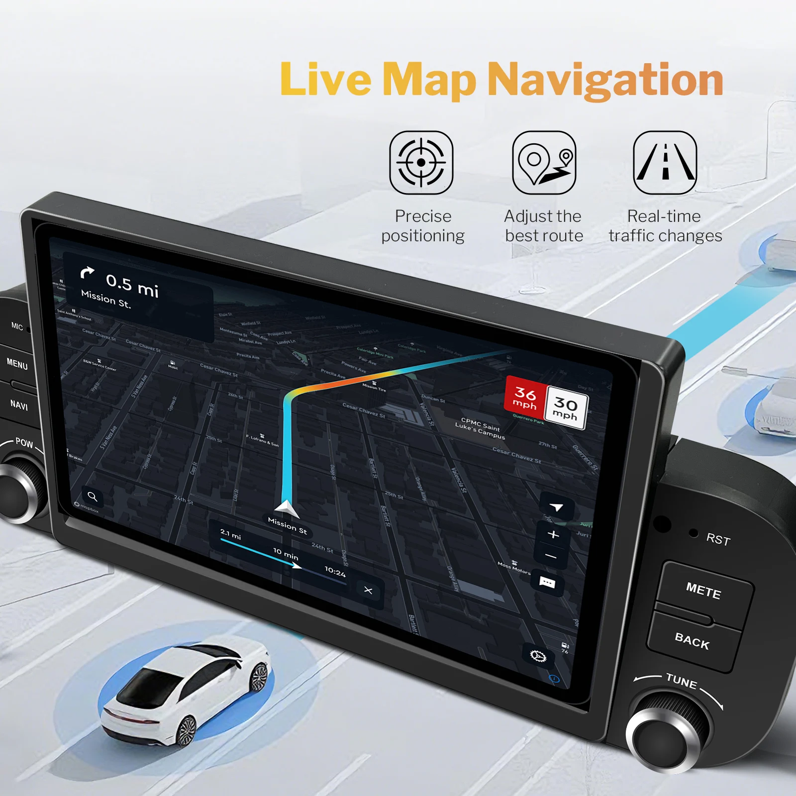 EzoneTronics 7 inch Touch Screen for Fiat Panda 2013-2020 Android 11 Car Stereo CarPlay Head Unit Navigation BT FM Radio GPS