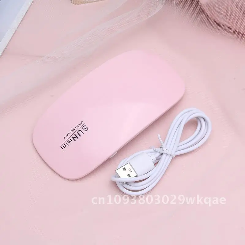 Mini lámpara de fototerapia Sunmini Mouse, interfaz USB, lámpara de secado de esmalte de uñas, lámpara plegable para hornear para decoración de uñas con temporizador