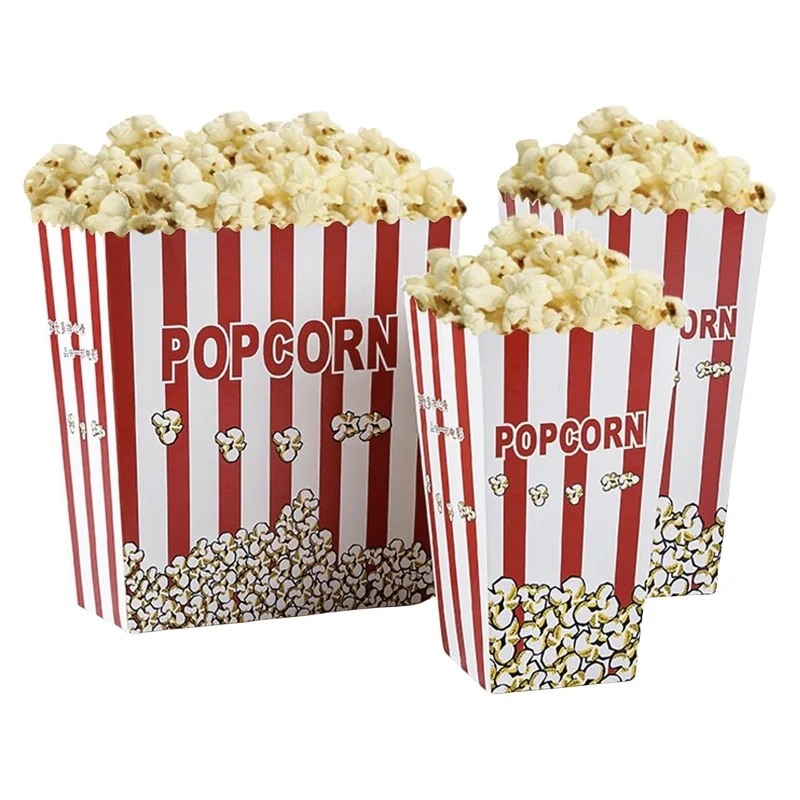 Wholesale 500pcs Mini Paper Popcorn Box Snack Pop Corn Container for Party Movie Night Christmas Paper Popcorn Bags WJ99