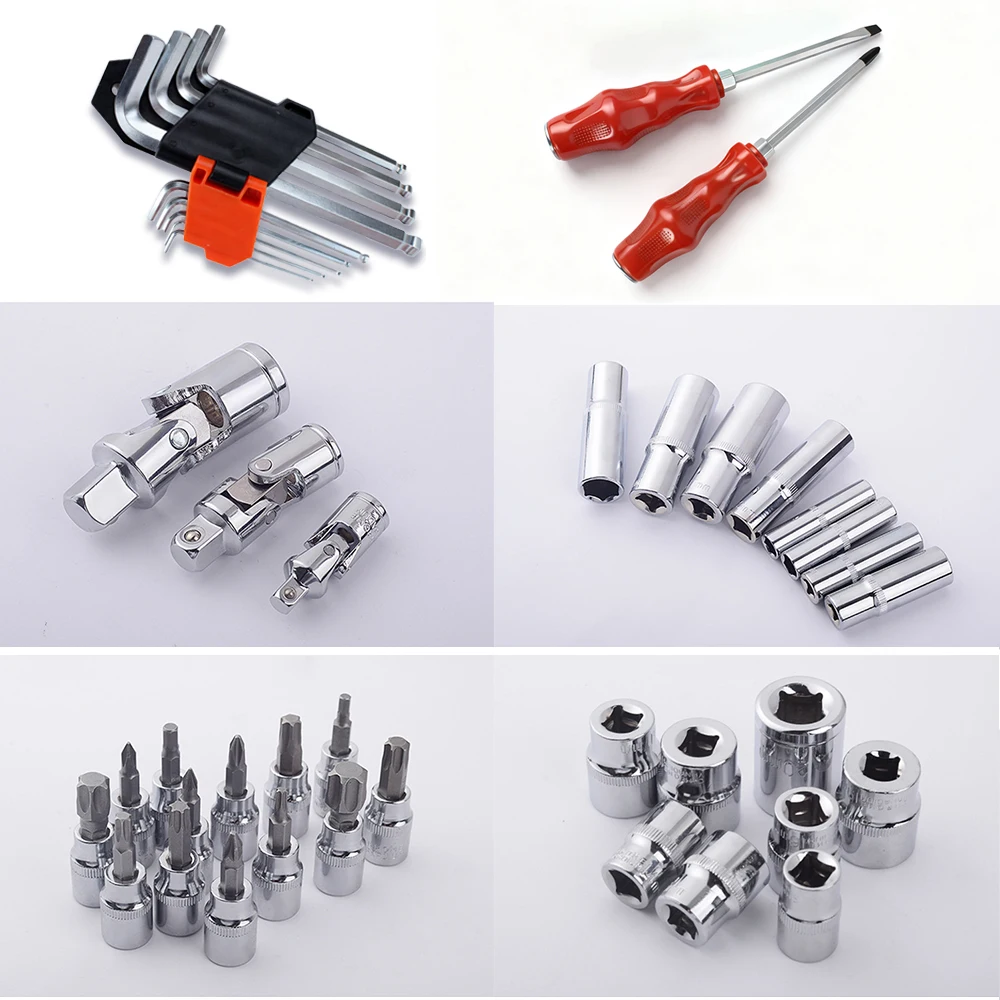 Auto Repair Tool Kit Combination Automotive Tool Kit Socket Wrench Set Durable Car Mechanics Tool Set Power Tool Accessory Set