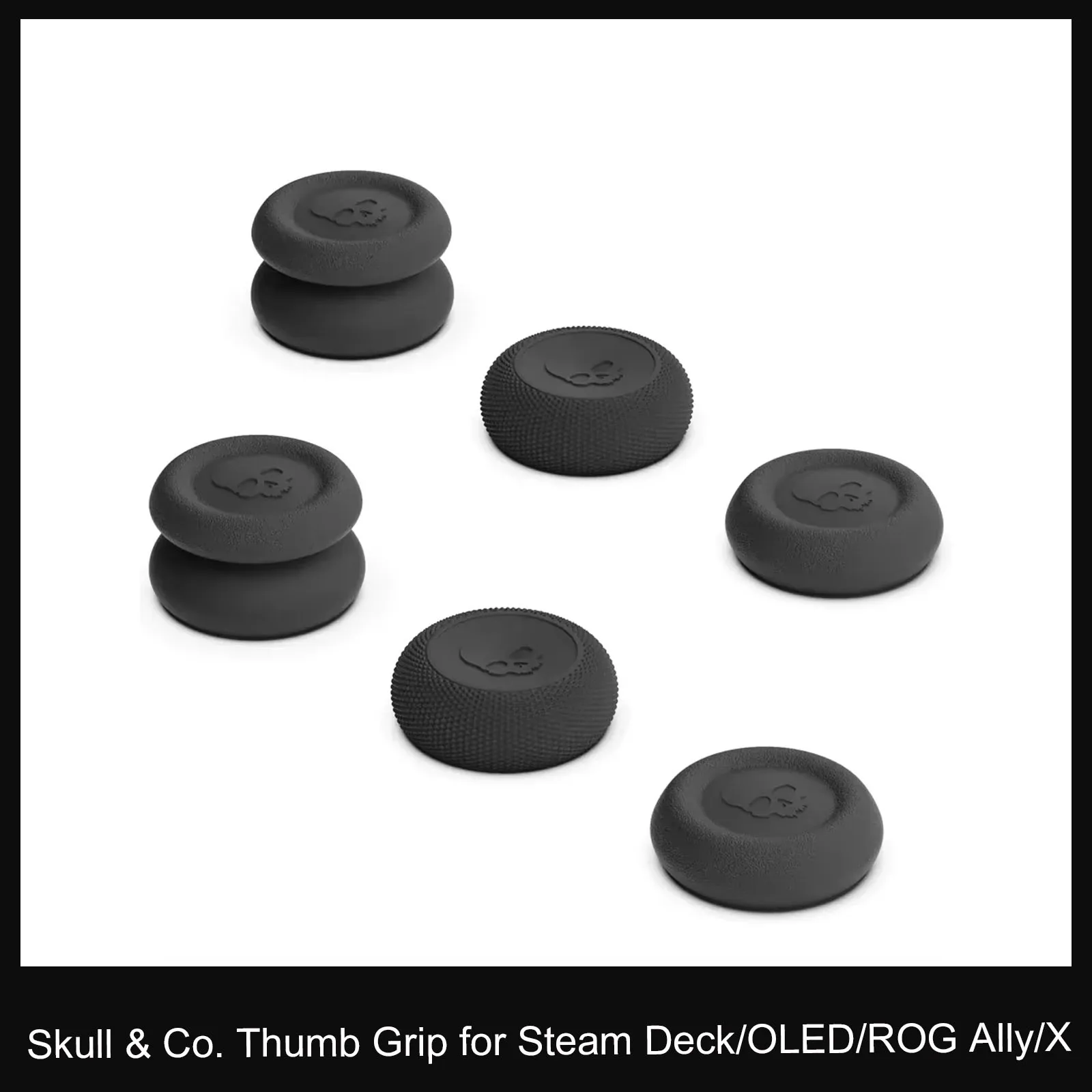 Skull & Co. Thumb Grip Set FPS CQC Joystick Cap Thumbstick Cover for Steam Deck/OLED/ROG Ally/X Game Accessories (6PCS/PACK)