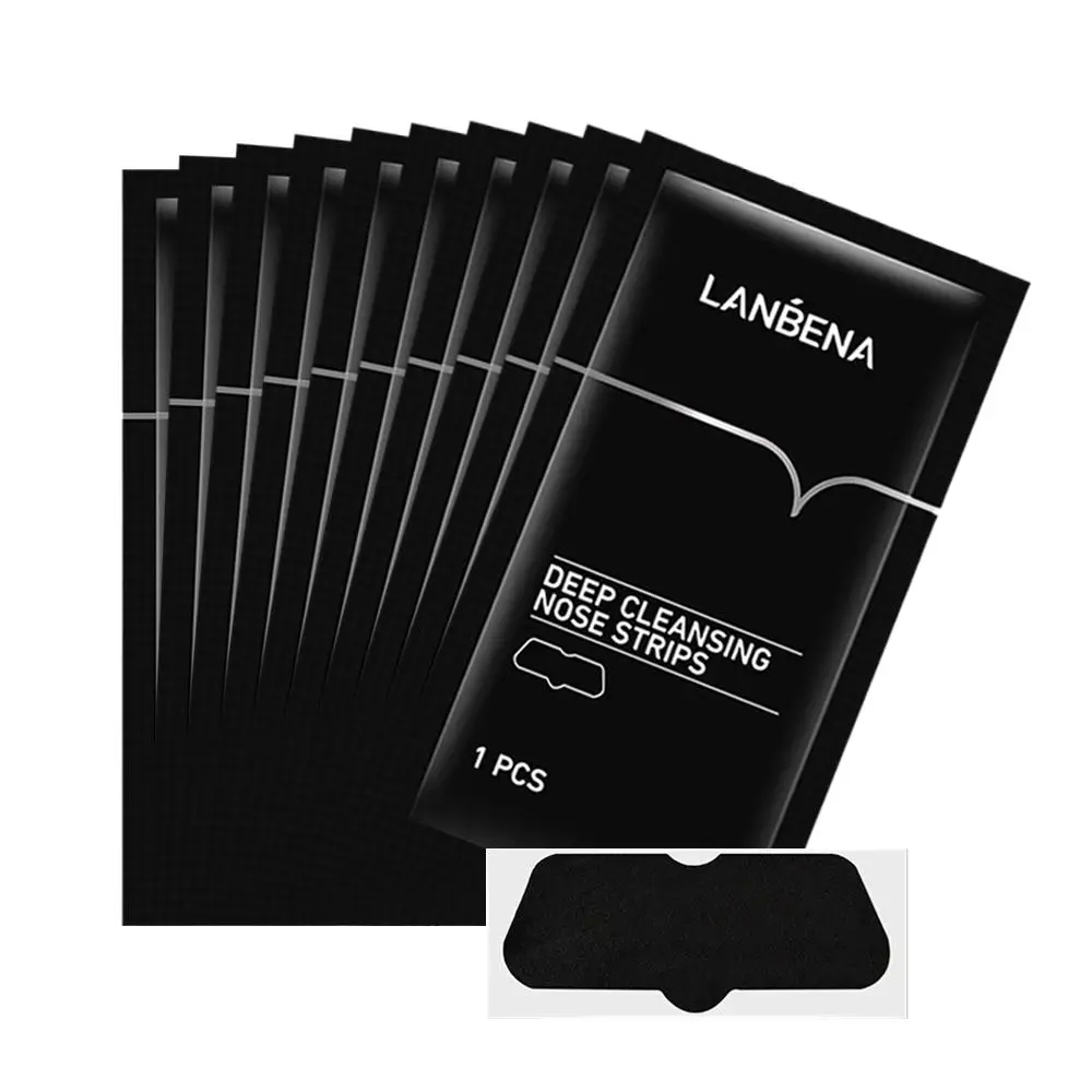 LANBENA-Cravo Removendo Tiras Nasais, Nose Sticker Cleaner, Poros Peeling, Limpeza Profunda, Cuidados com a Pele Acne, 1 5 10Pcs