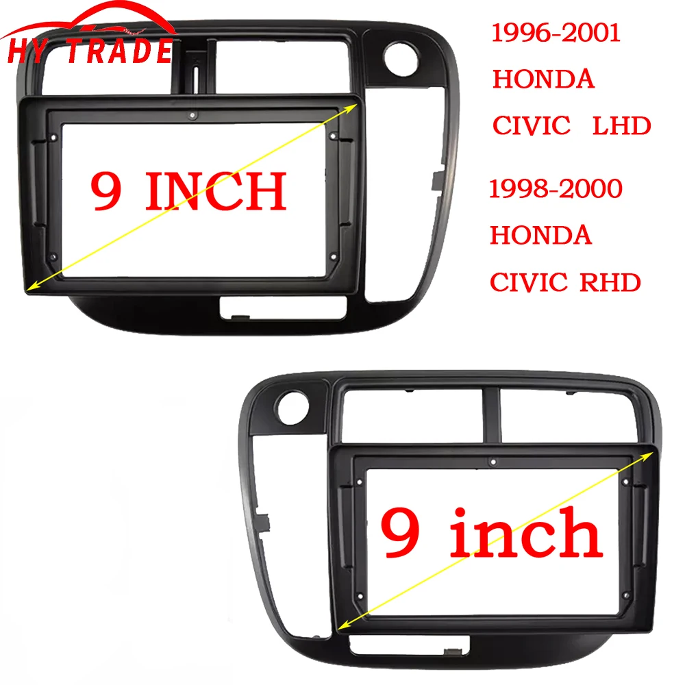 

Apply 2 Din car dvd fascia multimedia For 1998-2000 HONDA CIVIC (9INCH) MP3 MP5 video Audio stereo panel frame cables Harnes