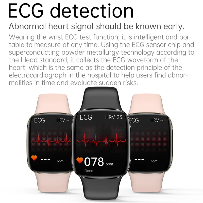 New Bluetooth Call Ladies Health Smart Watch ECG+PPG Blood Lipids Uric Acid Body Temperature Health Sports Smart Bracelet Ladies