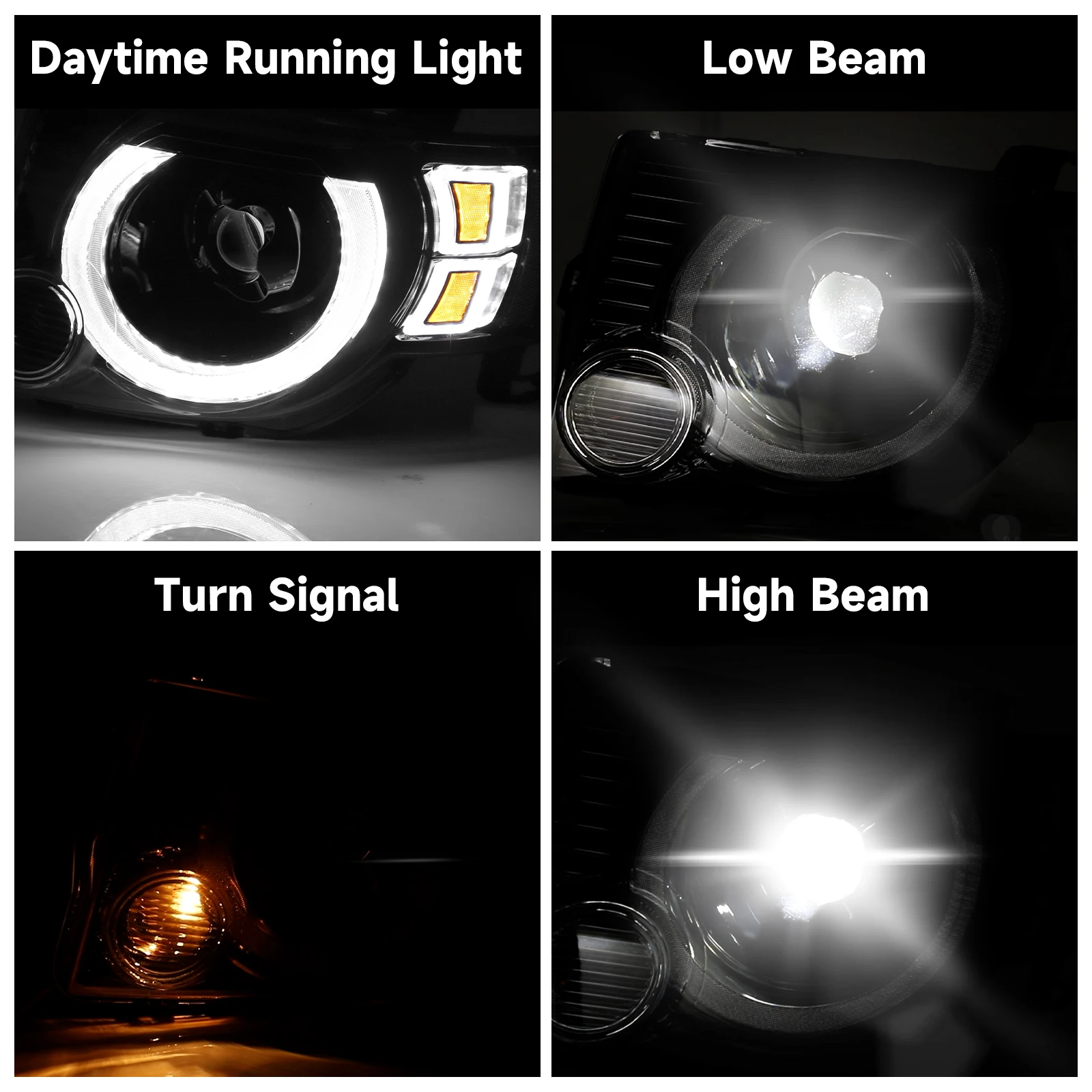 Lampu Depan DRL Desain Baru Grosir Lampu Depan LED Baru Kualitas Tinggi untuk Suku Cadang Mobil Ford Escape 2008-2012