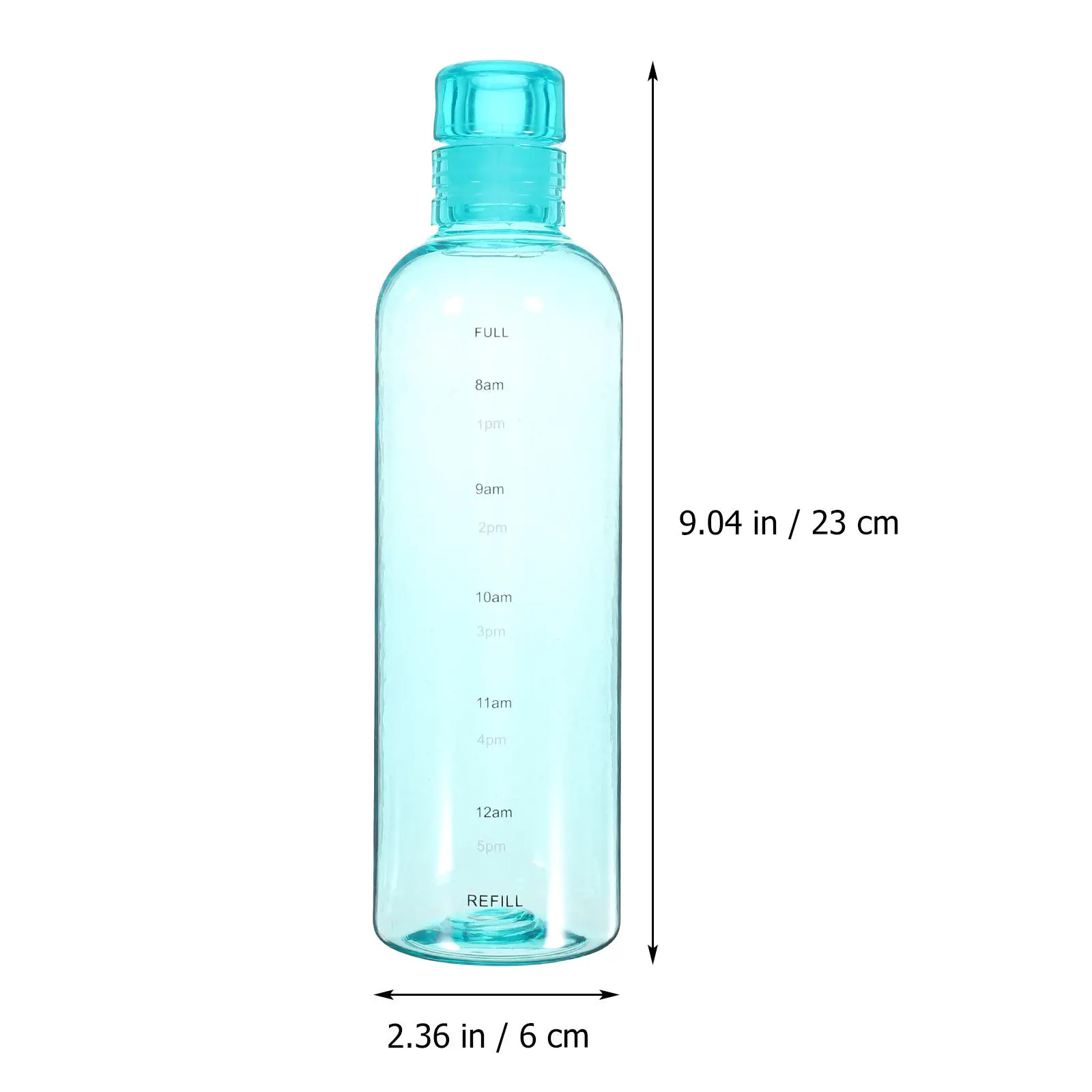 Transparent Large Capacity Water Bottle Pc Material Reusable Drinking Bottle Time Scale Leakproof Portable Running Fitness