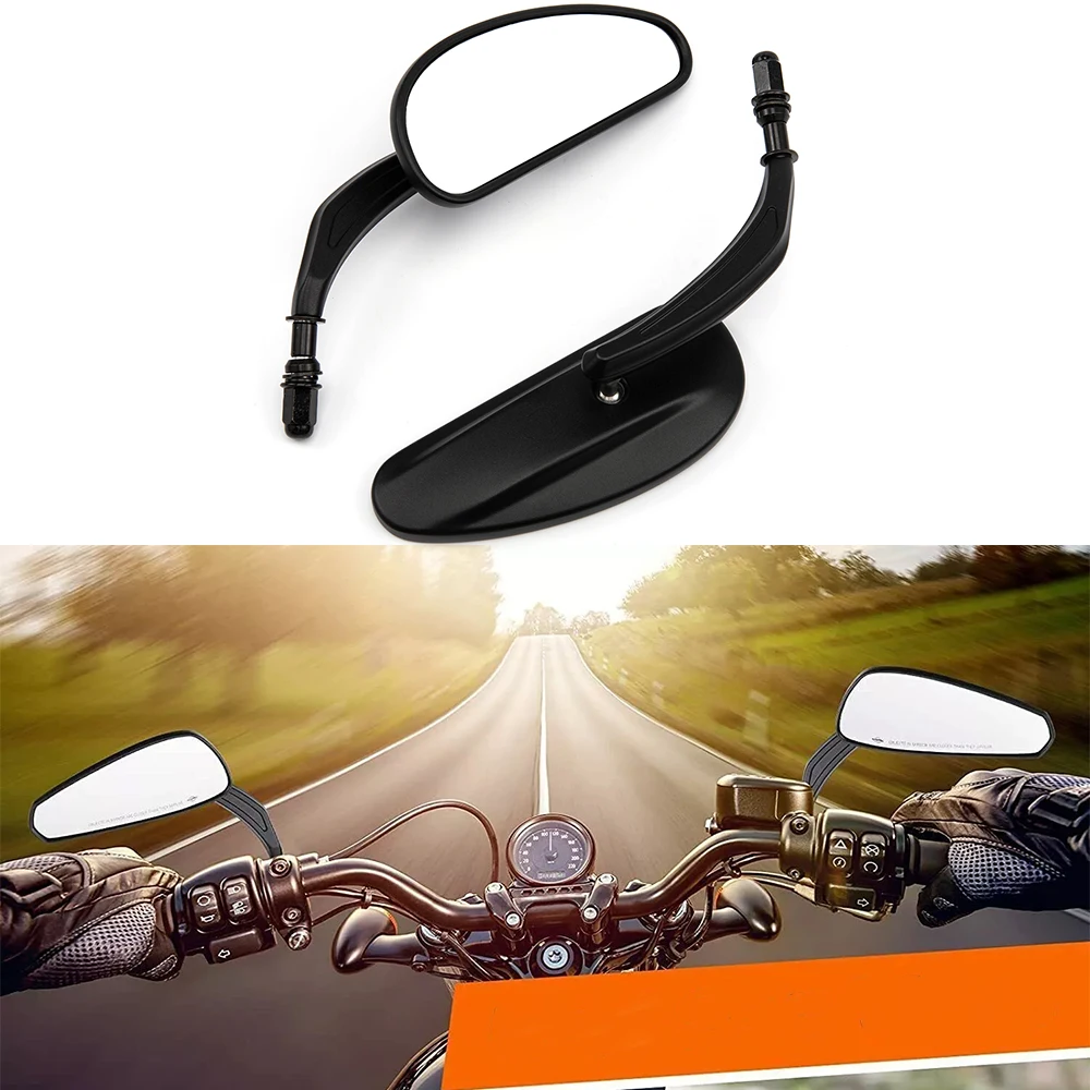 

8mm Motorcycle Rear View Side Mirror For Harley Road King Touring XL 883 Sportster Fatboy Dyna FXDF FLSTF Softail Springer V-ROD