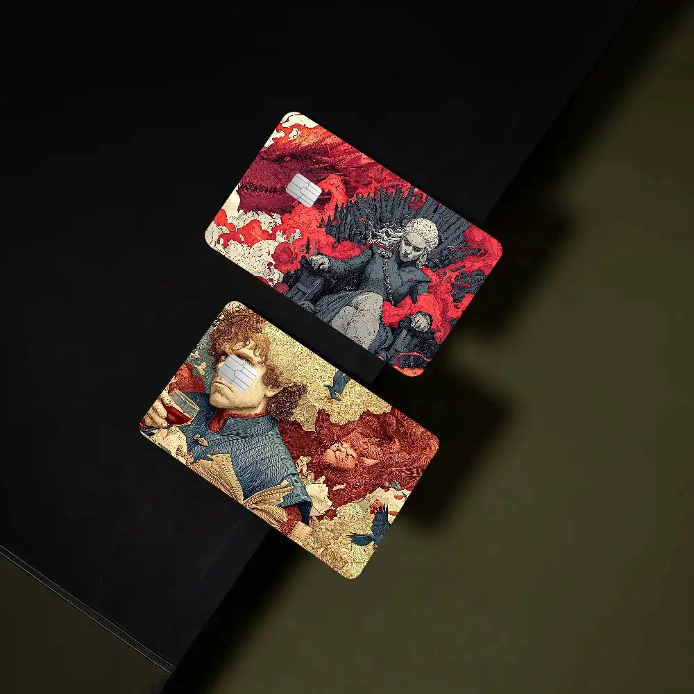 TV Drama Game Of Thrones Anime 4pcs 1Set Film Skin Sticker Tape For Bank Credit Debit Card