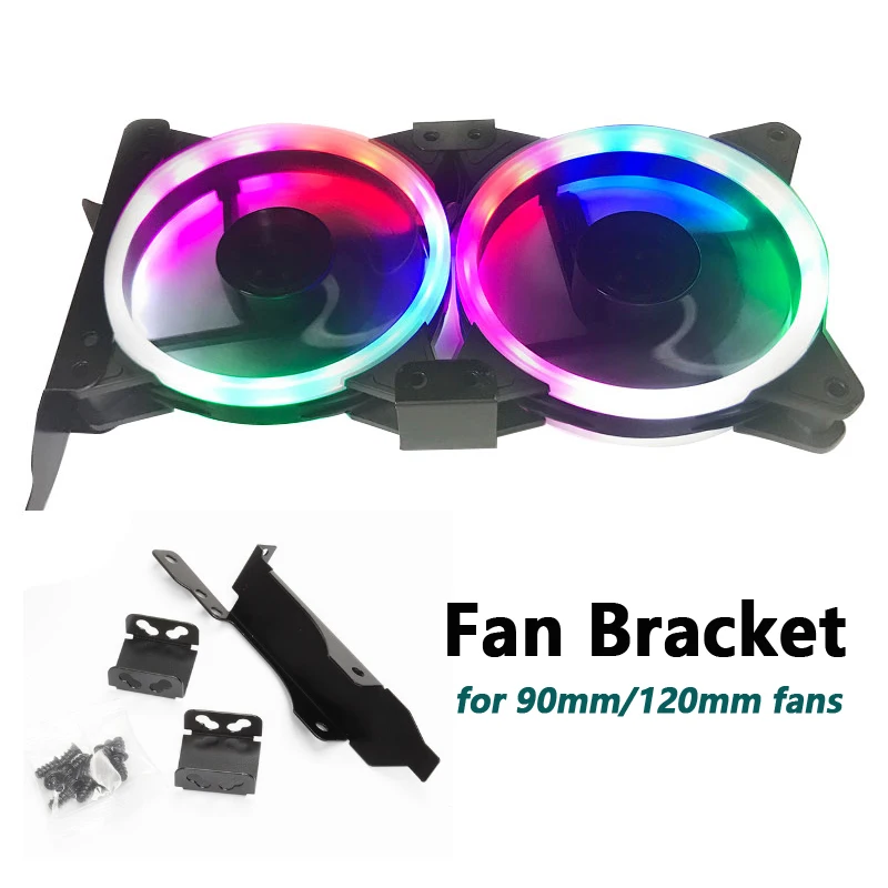 Dual Fans Mount Rack Cooling Heatsink PCI Slot Bracket support 90MM/120MM Fan For Graphics Video Car Mount Cooling Fan Bracket