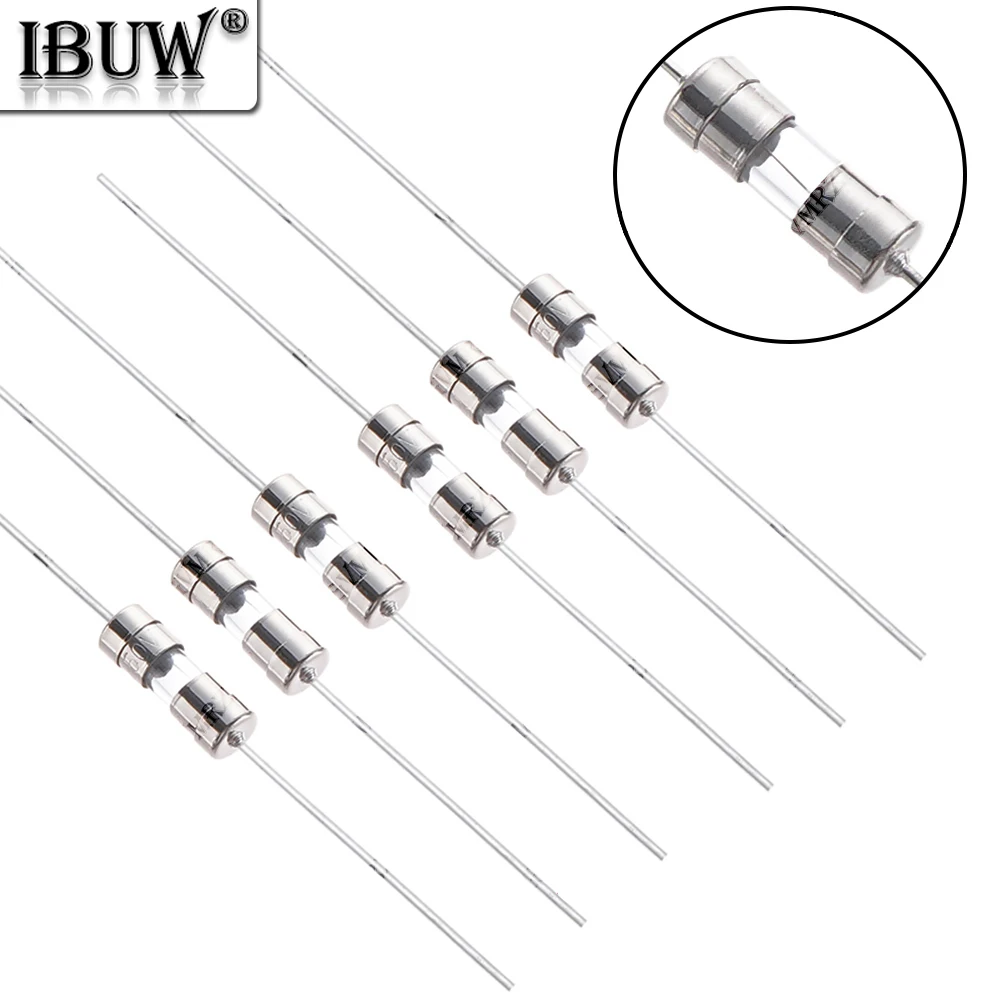 10PCS/lot 2A 3A 3.15A 4A 5A 0.5A 1A 8A 10A 1.5A 3.6X10MM 0.5A-15A Fast-Blow Glass Tube Fuse With Pin Fast Break 3.6*10  6.3A AMP