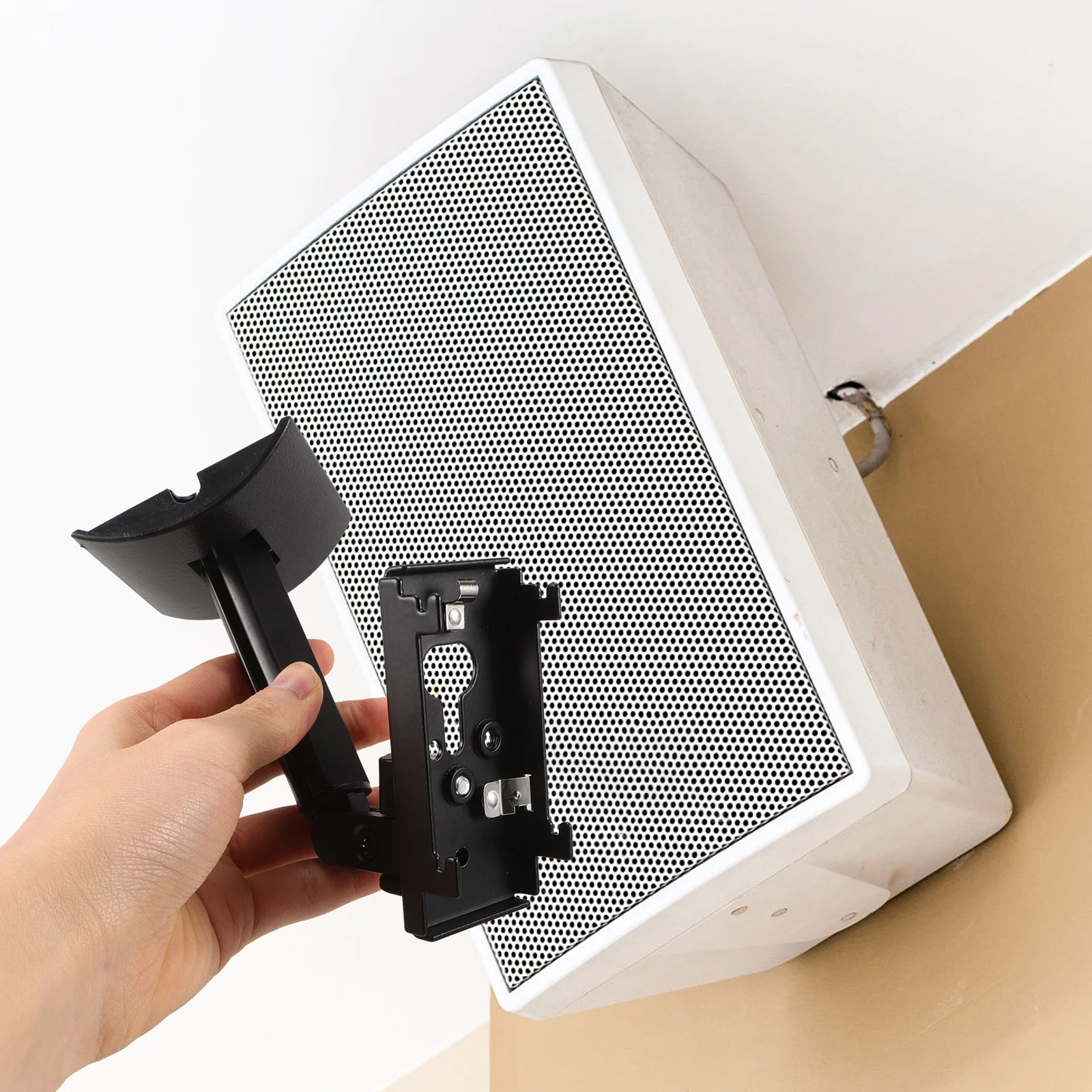 

1Set Wall Mount Speaker Bracket Universal Fit Heavy Duty Support for Surround Sound Audio Systems Adjustable Angle Flat Panel