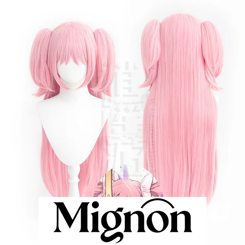 

Puella Magi Madoka Magica Ultimate Madoka Косплей Парик Twin Tails Tiger Clip Моделирование кожи головы Топ Подарок на Хэллоуин