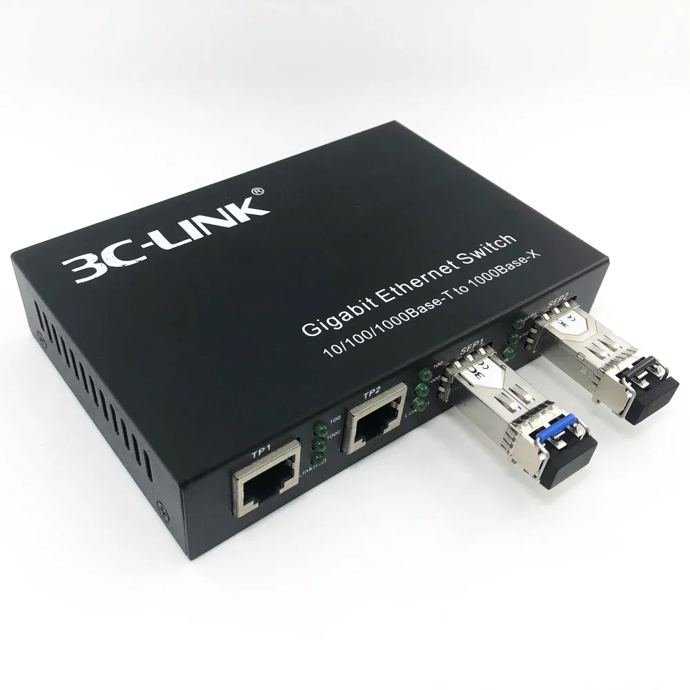 3c-link 2 SFP Slots+  10/100/1000M Gigabit Media Converter