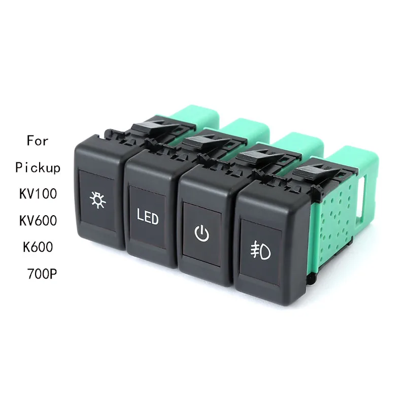 1pc led estacionamento radar folha de direção fonte alimentação eletrônico cão ventilador botão interruptor para isuzu captador kv100 kv600 k600 700p