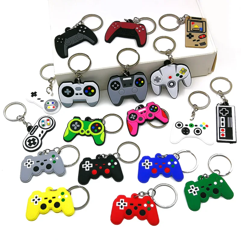 2023 New Style Game Machine Keychain & Keyring Cute Gamepad Joystick Key Chain Keychains Bag Car Hanging Fit Men Boy Wholesale