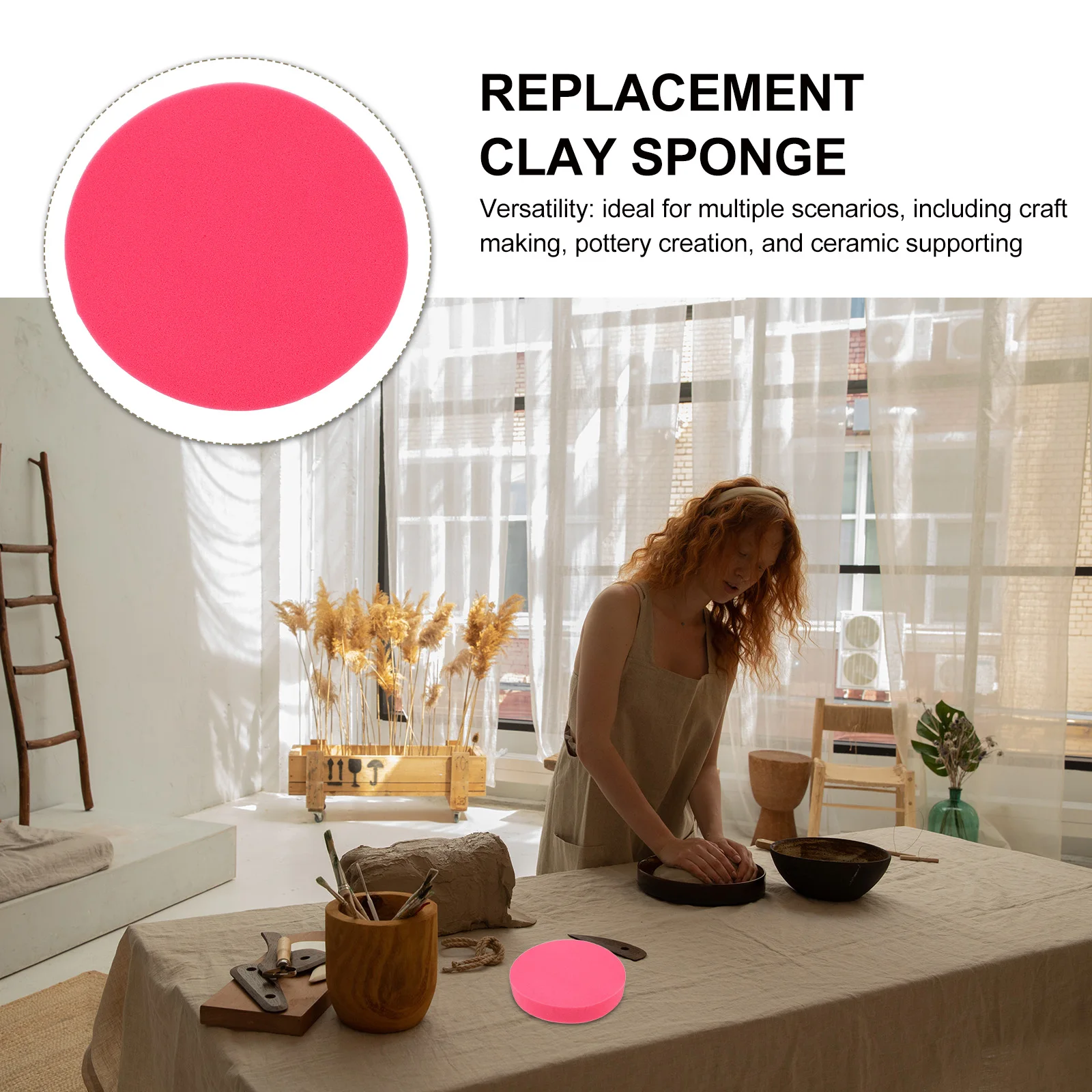 

Soft Round Ceramic Mat For Pottery Crafts Clay Pad Foam Mat Kids Drawing Multipurpose Paint Sponge Round Clay Sponge For Art
