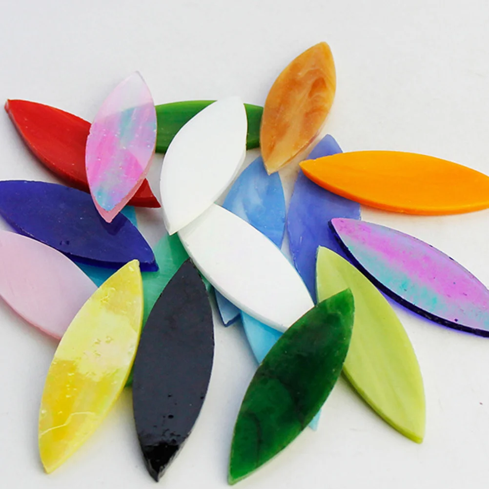 

70 шт., стеклянные кусочки в форме листа, мозаика, принадлежности для рукоделия ручной работы, настенный декор, фоторамки, идеи подарков, товары для рукоделия