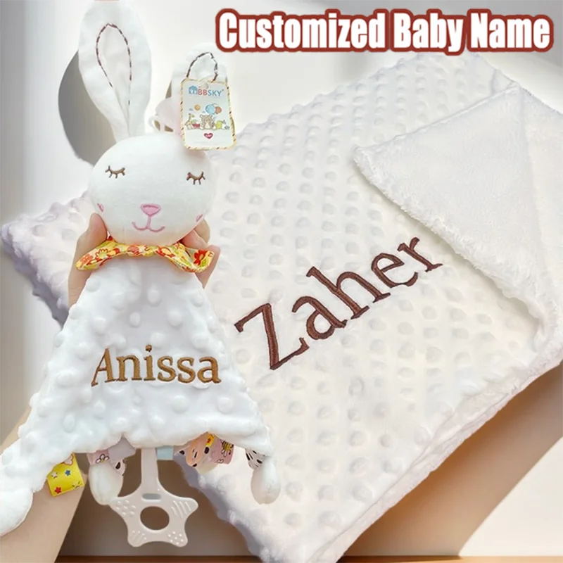 

Personalized Baby Gift Custom Dimple Dot Blanket Newborn Sleeping Comforter Doll Baby Shower Gift Autumn Winter 2025