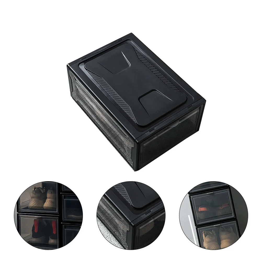 

Shoe Storage Stackable Holder Transparent Acrylic Foldable Easy Sneaker Shoes Container Install Household Container