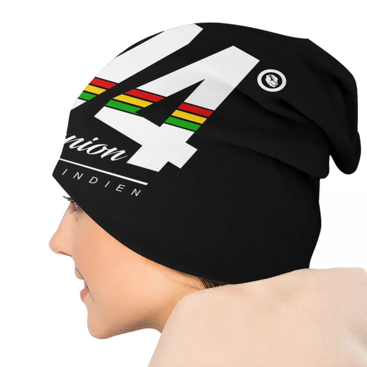974 Reunion Isalnd Bonnet Hat Knitting Hats Men Women Cool Unisex Rasta Strips Warm Winter Skullies Beanies Caps view 5