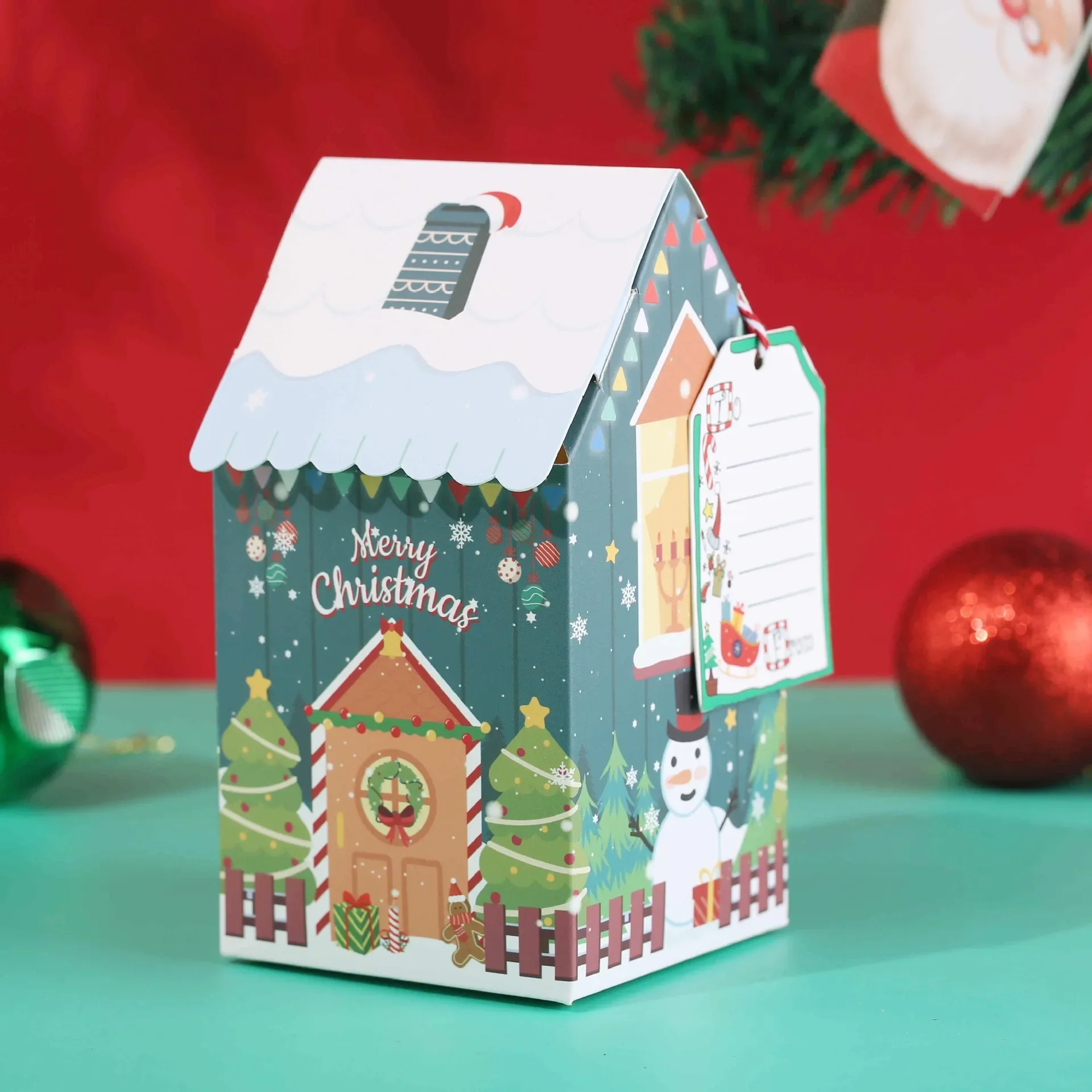 Christmas House Shape Candy Gift Box