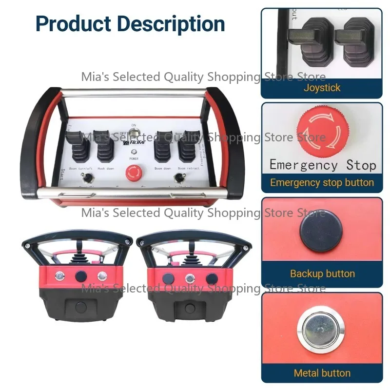 

4-джойстиковый 4-канальный пропорциональный беспроводной пульт дистанционного управления для гидравлических систем, IP68, водонепроницаемый, пылезащищенный, -40°C ℃ до 85 ℃ Широкий диапазон температур