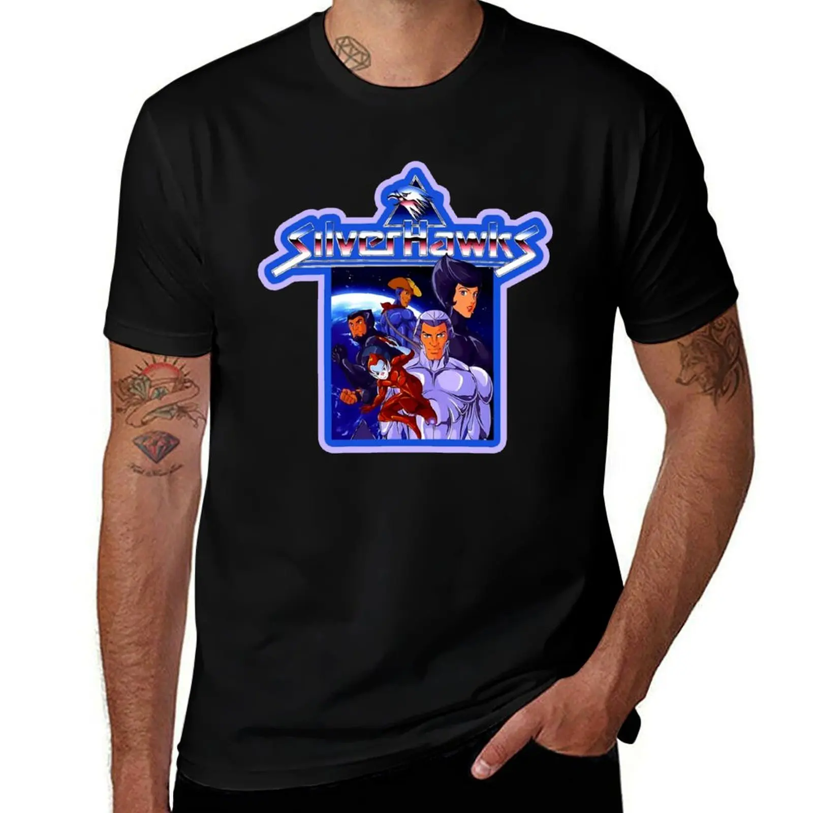 Silver Hawks T-Shirt street wear plus sizes vintage t shirts men clothing