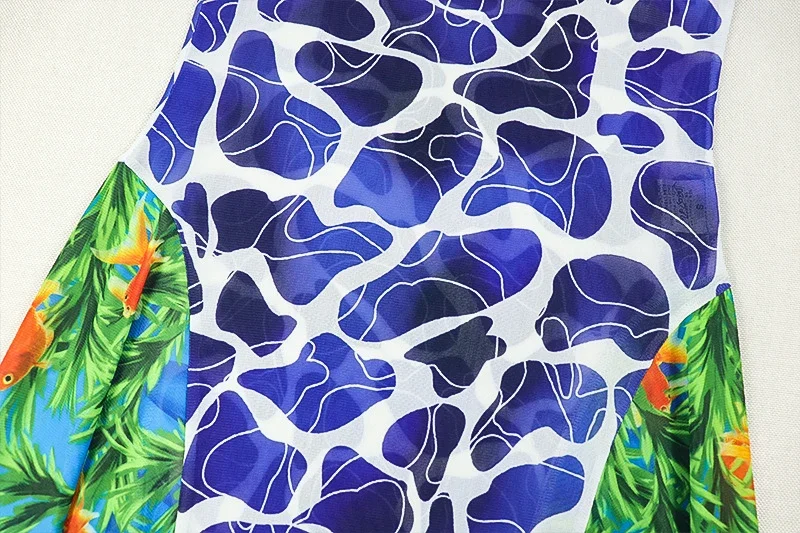 Doyerl Abiti lunghi a maniche lunghe trasparenti in rete sexy Donna Primavera Autunno Elastico Stampa Patchwork A-line Club Party Compleanno Dress
