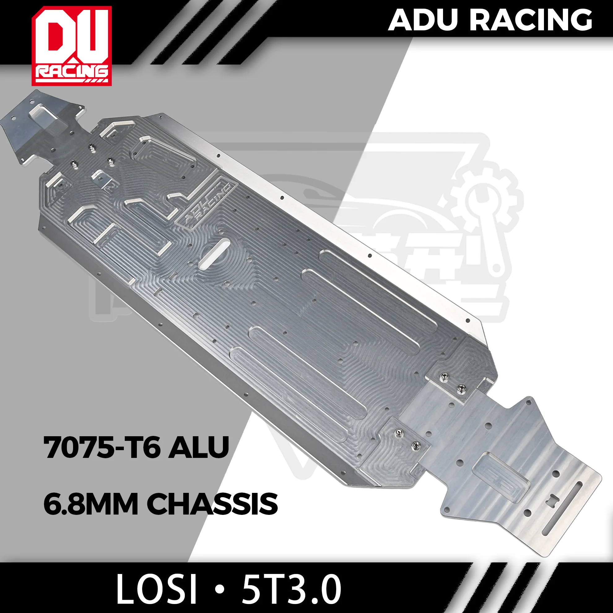 ADU RACING 7075-T6 ALU 6.8mm chassis for LOSI 1/5 5IVE-TE 3.0 5T 3.0 E LOS-3721