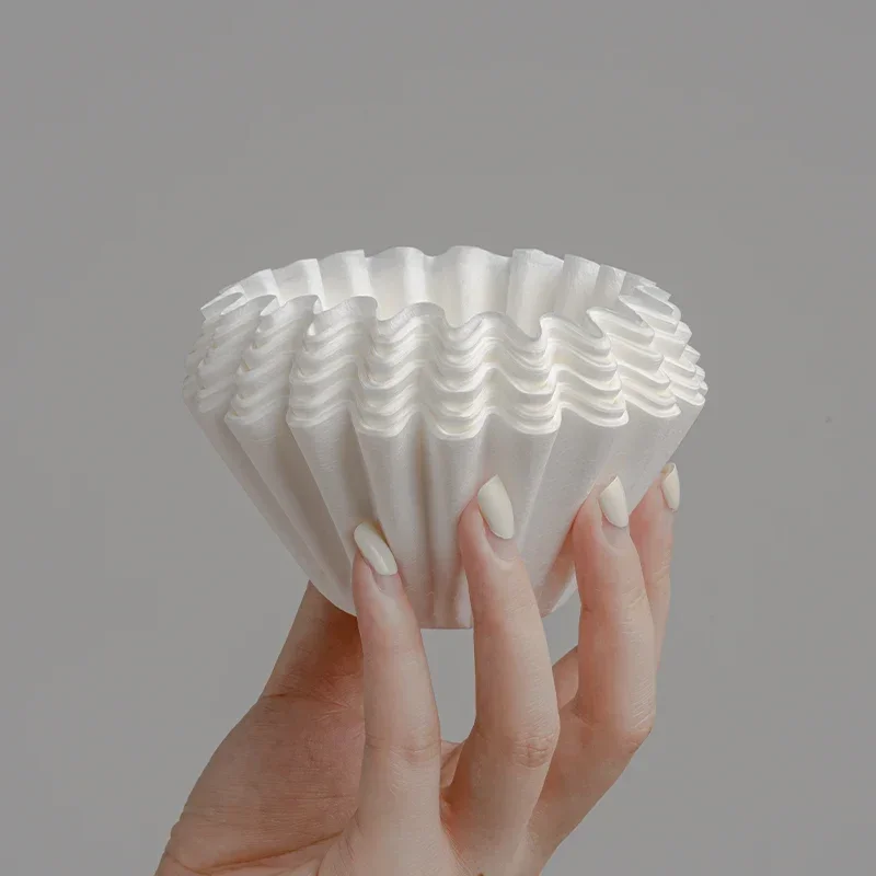Coffee Pot Filter Paper By Hand Drip Cup 50pcs American Coffee Machine Filter Fan Cake shape&V-shaped image 3