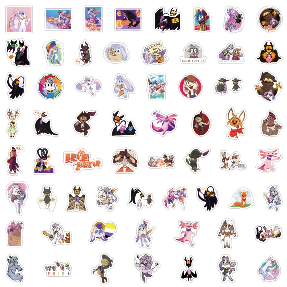 10/30/50/110pcs Billie Bust Up Cartoon Stickers for Kids Cool Graffiti Skateboard Motorcycle Laptop Waterproof Sticker Wholesale