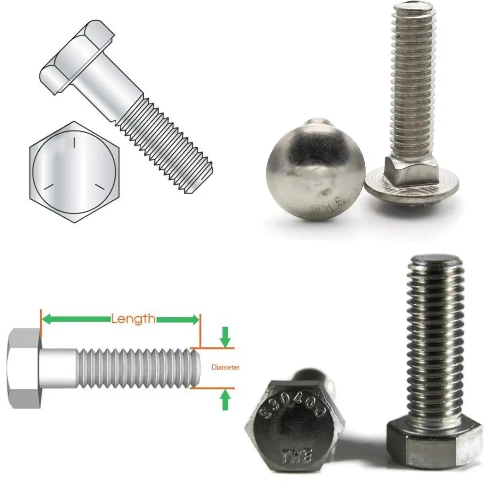 

Оцинкованные шестигранные болты класса 5, с частичной резьбой 3/8-16 x 4 1/4 дюйма, набор из 50 штук для автомобильного и строительного использования